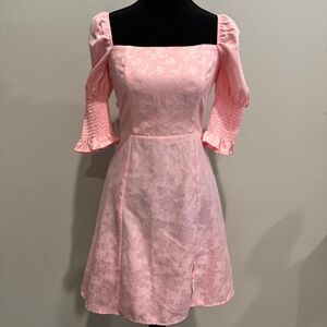 NWT Andrea Puff Shoulder Jacquard Mini Dress from Francesca's Collections